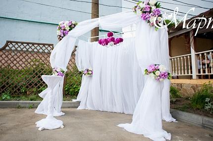 Свадьба в цвете фуксия ресторан "Куршавель"