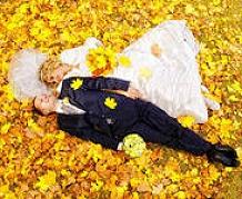 Свадебный свадьба ранней осенью